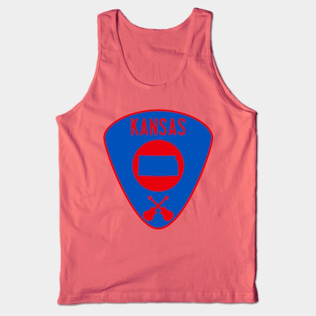 Kansas Guitar Pick Tank Top by fearcity